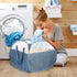 Durable Collapsible Laundry Basket, 90L Foldable Hampers with Handles for Bedroom, Bathroom, Travel, Blue