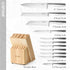 12-Piece Set, Set, CAROTE Knife All-Stainless Steel Knife Block Kitchen Knives with Wooden Block, Razor-Sharp