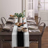 Futuregrace 90 inches Black and White Table Runners Long, Farmhouse Stripes Table Runner Bualap Dresser Scarves,Modern