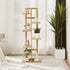 46 Inch 6 DolceLuna Plant Stand Indoor Corner, Tiered Bamboo Plant Shelf Tall, Plant Rack Tier for Multiple Small