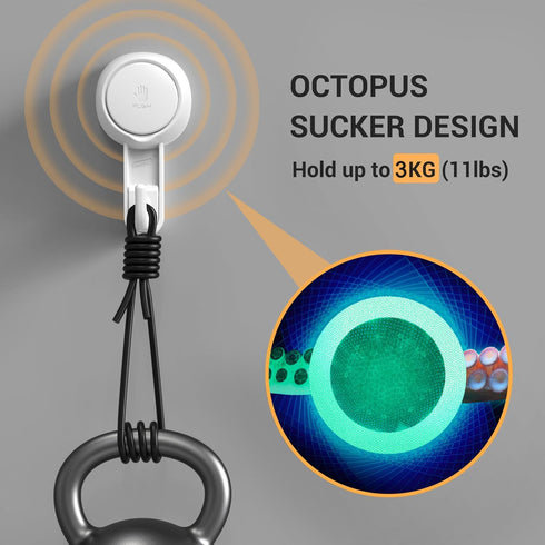 Marchpower Shower Suction Cup Hooks - 4 Pack Reusable Heavy Duty Vacuum Suction Hook for Bathroom Wall