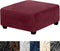 HFCNMY Ottoman Cover Square,Stretch Velvet Square Ottoman Cover Slipcover Washable with Elastic Bottom