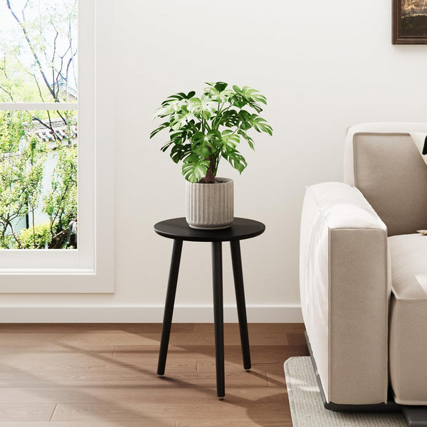 Leaf&lull Tall Plant Stand Indoor Black Plant Table for Large Plants Wooden Plant