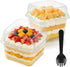 200 Pack 8 oz Plastic Dessert Cups with Lids and Forks, Disposable