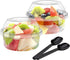WUWEOT 50 Pack 12 oz Clear PET Plastic Dessert Cups, Disposable Parfait Cups with Lid for Ice Cream and Yogurt