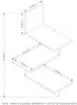 3-Tier Furinno Rossi Wall Mounted Shelves Rectangle French Oak Grey/Black