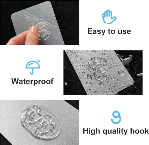 LSOSVSEU (5 Upgraded Shower Caddy Adhesive Replacement,Strong Adhesive Hooks for Shower Caddy, Waterproof Shower Shelf