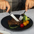 6-Piece Set, 4.7 Inch Alata Steak Knives with Serrated Edge Razor-Sharp Dinner Knives, Full-Tang Construction