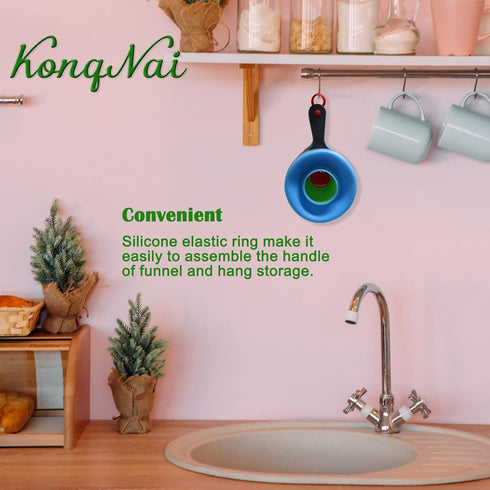 Sets 3, KongNai Canning Funnel for Wide and Regular JarsWide Mouth Funnels of Large for Mason Jar, Food Grade