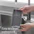 Bathroom Trays for Counter, Silicone Vanity Trays for Bathroom, Rectangle Sponge Holder for Kitchen Sink - Grey