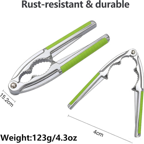 YOFAN Green Walnut Cracker Tool, Nutcrackers, Metal Nut Shell Openers, Nut Shell Breakers Crackers, Kitchen Tools