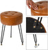 LG-31J IBUYKE Faux Leather Round Footrest, Makeup Vanity Stool Side Table, PU Dressing Table Seat, Pouf Couch Stool