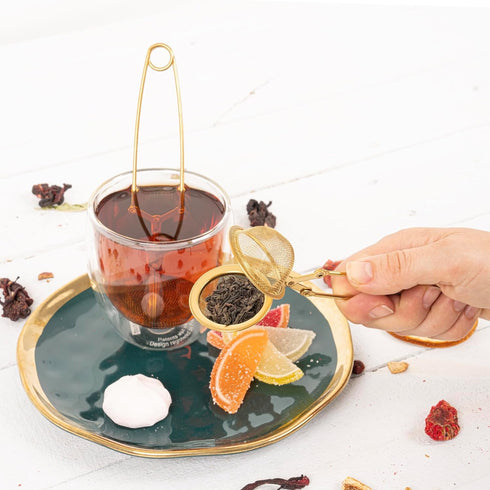 Snap Ball Tea Strainer 3 Pack, Tea Infuser with Handle, Fine Mesh Ball Tea Filter for Loose Leaf Tea, Spices