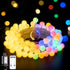JMEXSUSS Globe String Lights Indoor, Color Changing Christmas Lights Plug in, Warm
