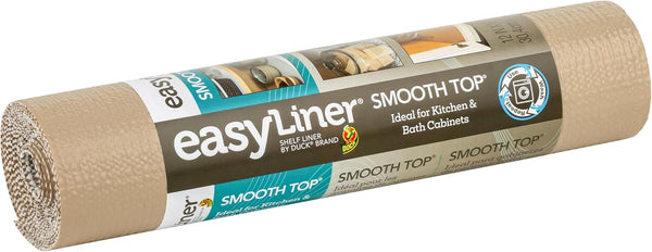 Duck Brand Non-Adhesive Smooth Top Easy Grip Shelf Liner, Taupe, 12-Inch x 10-Feet