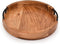Mahasu Tray Acacia Wood Round Serving Tray with Iron Handles for Coffee Table