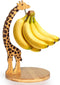 Giraffe Banana Holder Stand, Bamboo Banana Hanger with Stainless Steel Hook for