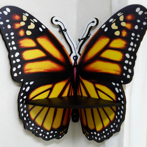 2 Artilady Corner Shelf for Crystal - PCS Boho Cute Butterfly Wall Corner Shelf Crystal Display Shelf Floating Shelves