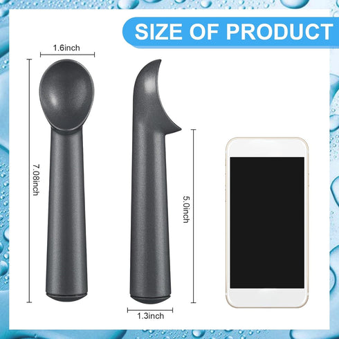 3 7 Inches Suclain Pieces Ice Cream Scoop Nonstick Anti Freeze Ice Cream Scooper with Comfort Handle Aluminum Alloy