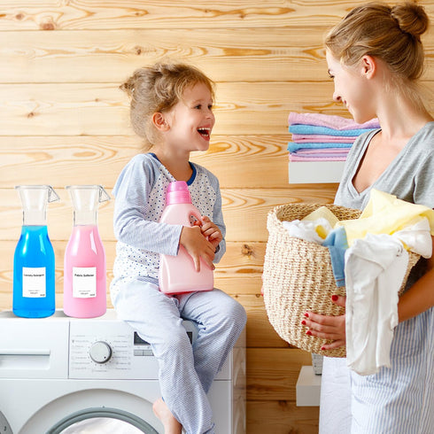 40OZ 3 Pack Laundry Detergent Dispenser, Laundry Soap Dispenser, Fabric Softener Dispenser, Liquid Laundry Detergent