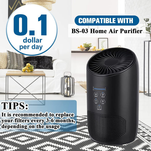 Improvedhand BS-03 HEPA Filter Replacement - Pack of 2 for PARTU Air Purifier Part U and Part X