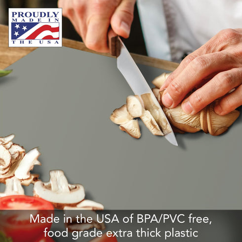 Cut N’ Funnel Spa Day 3 Pack, Thick Multicolor Multi-Size Plastic Cutting Board Mats, Made in the USA