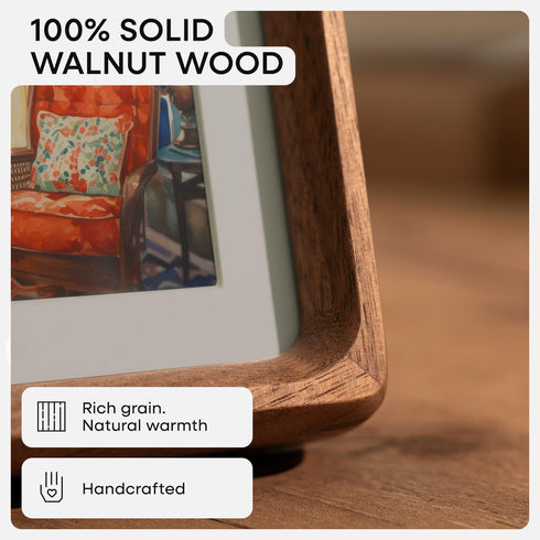 4x6 4 6 3 5 4by6 3x5 inch Set 1 Homeforia Picture Frame Brown Wood, Mortise & Tenon Dark Wooden x Photo Frames with Mat