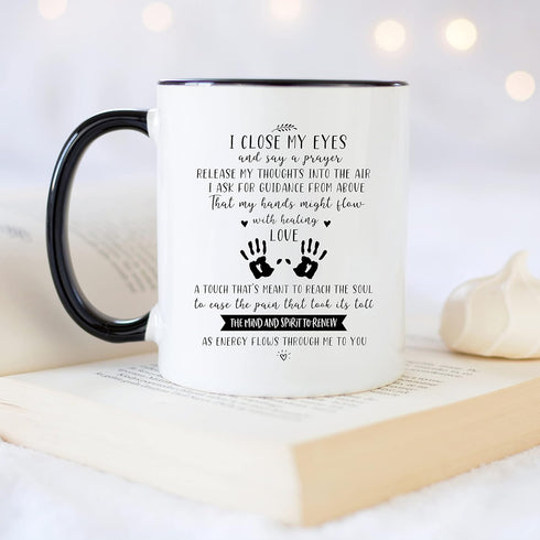 YouNique Designs Massage Therapist Coffee Mug - 11 Ounces, Gifts for Massage Therapists (Black Handle)