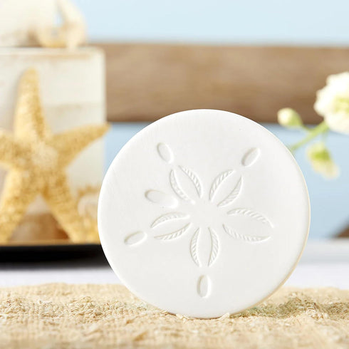 By The Shore Sand Dollar Coaster – Kate Aspen, Coastal Decor & Beach Wedding Favors, One Coaster