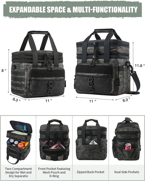 18 24 JOYHILL Lunch Box for Men, Lunch Box for Women, L Tactical Lunch Bag - Insulated, Leakproof, and Expandable