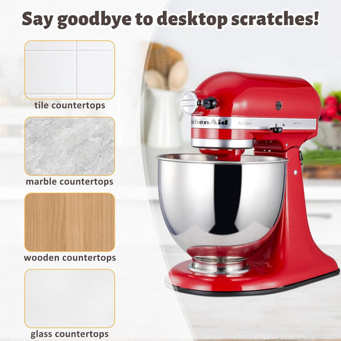 Sliding Mat for KitchenAid Mixer - Metal Mixer Mover Slider Mat for 4.5-5qt Tilt-Head Stand Mixer