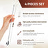 4 Pcs 15.7 Inches Bar Spoon Stainless Steel Cocktail Stirrer Mixing Spoon Spiral Pattern Bar Spoon for Cocktail Shaker Tall Cups
