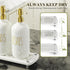 Set Set Cisily Kitchen Soap Dispenser Comes with Ceramics Sponge Holder, Gold Pumps, and Instant Dry Tray, Hand