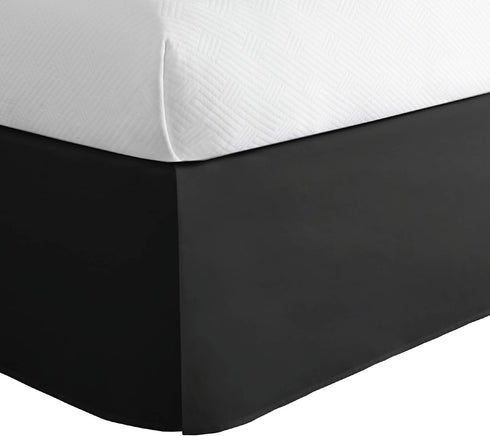 TODAY'S HOME Classic Tailored Bed Skirt Dust Ruffle, King, Black, 14" Drop Length
