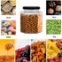 Woaiwo-q 12Pack 12 oz Glass Honey Jars with Lids, Clear Hexagon Jars with Black Lids, Honey Storage Jars + Wooden