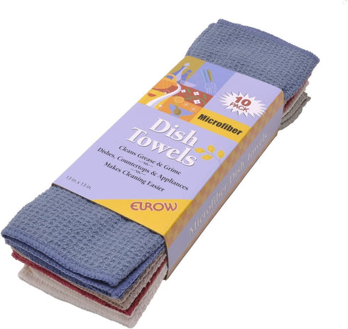 Eurow Microfiber Ultra Absorbent Waffle Weave Dish Cloths, 10-Pack, 13x13 Inches