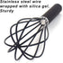 High Temperature Silicone Whisk, 10 inch Stirrer with Good Grip Design for Blending, Whisking, Beating, Cooking, Baking