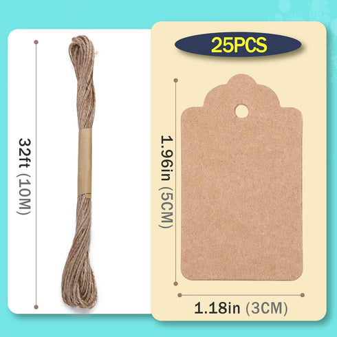 PROTITOUS 2pack 25PCS 32ft Herb Drying Rack Flower Drying with Brown Gift Tags and Natural Jute Twine herb Dryer,Herb