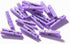 50 PCS Small Transparent Plastic Tool Paper Clips, Mini Clothespins for Party, 1.4 x 0.25 Inch (Purple)