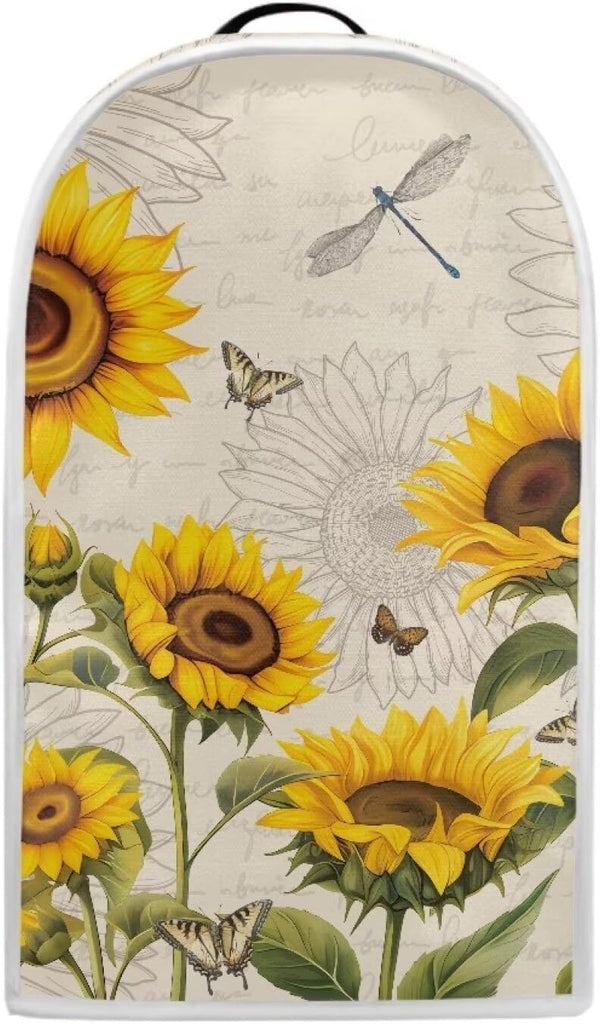 Sunflower Dragonfly Blender Dust Cover, Anti Fingerprint Polyester Cover for Stand Mixer or Coffee Maker