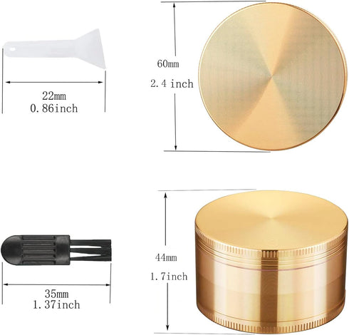 Spice Grinder 2.4 in (Gold) by SON4SUN