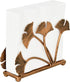 OwlGift Modern Ginkgo Leaves Design Napkin Holder, Metal Paper Napkin Storage for Kitchen, Bronze