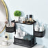 KINGRACK Bathroom Counter Organizer, 3 Tier Rotating Vanity Storage Cabinet, Cosmetic Holder Standing Shelf, Black