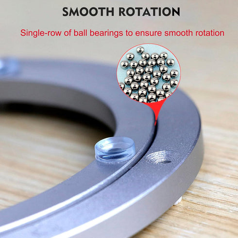 Heavy Duty Aluminium Alloy Turntable Bearing, 16" Lazy Susan Rotating Plate for Smooth Swivel Dining Table