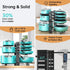 MUDEELA Adjustable Pot Pan Rack with 8 Tiers, 3 DIY Methods, Under Cabinet Organizer for Kitchen Storage