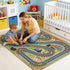 31"x47" Kids Rug Play Mat Soft & Non-Slip Car Rugs City Map Play MatCar Rugs for Kids Toy Cars Race Track for Classroom