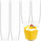 5 oz Mini Dessert Cups, 20 Pack Small Square Plastic Cups, Clear