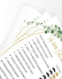 Printed Party Bridal Shower Games – He Said She Said Game with Bride and Groom Trivia, Botanical Greenery Theme