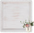 12in HPC Decor Square Decorative Tray for Home Decor- White Wood Beaded Tray- Decorative Square Tray for Living Room