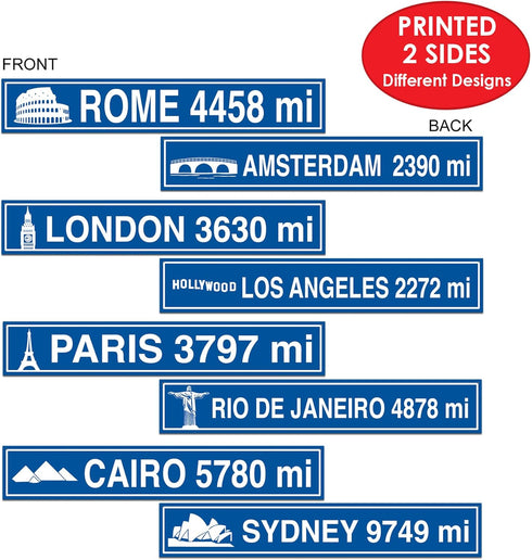 Travel Street Sign Cutouts Party Accessory